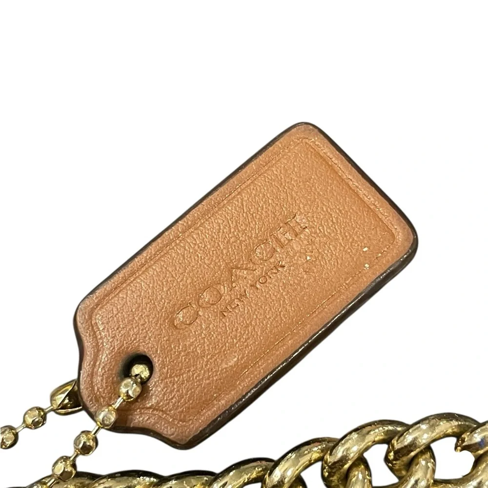 Coach Nolita Small Handbag Tan Gold Chain Y2K Designer Classic Preppy Small - Picture 7 of 14